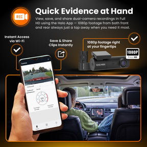 Halo Spark – Dual Dash Cam with Night Vision & 128GB SD Card